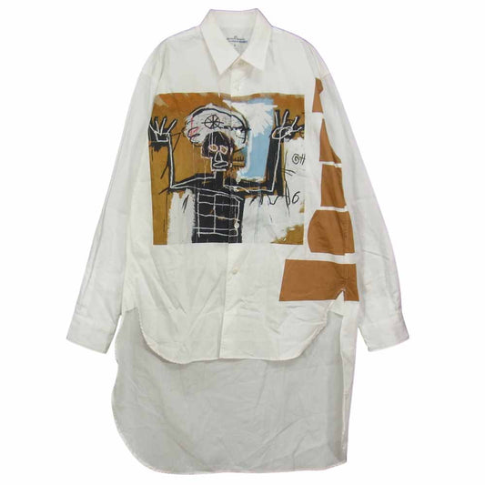 COMME des GARCONS コムデギャルソン SHIRT JEAN MICHEL BASQUAT バスキア ロング テール シャツ ホワイト系【中古】