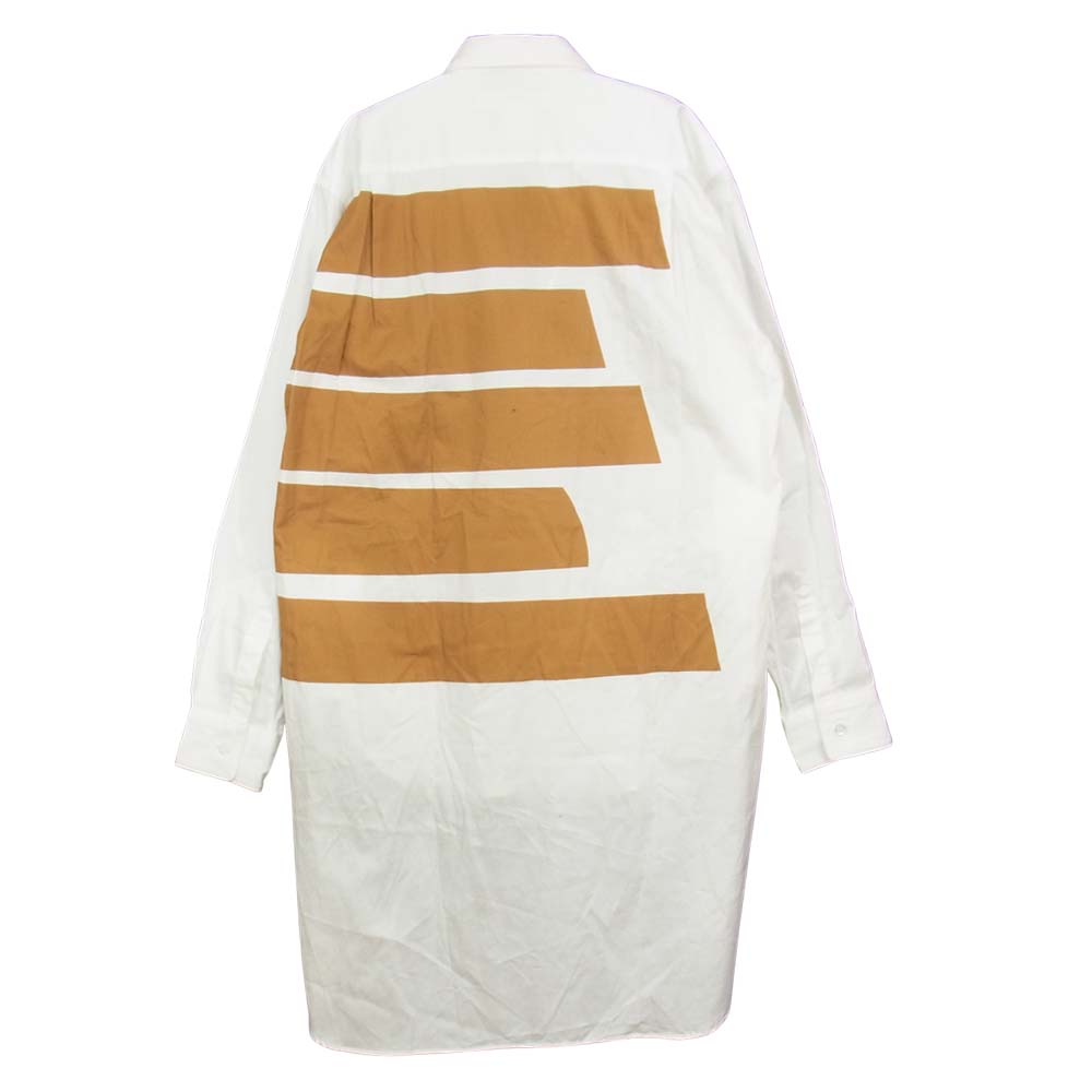 COMME des GARCONS コムデギャルソン SHIRT JEAN MICHEL BASQUAT バスキア ロング テール シャツ ホワイト系【中古】