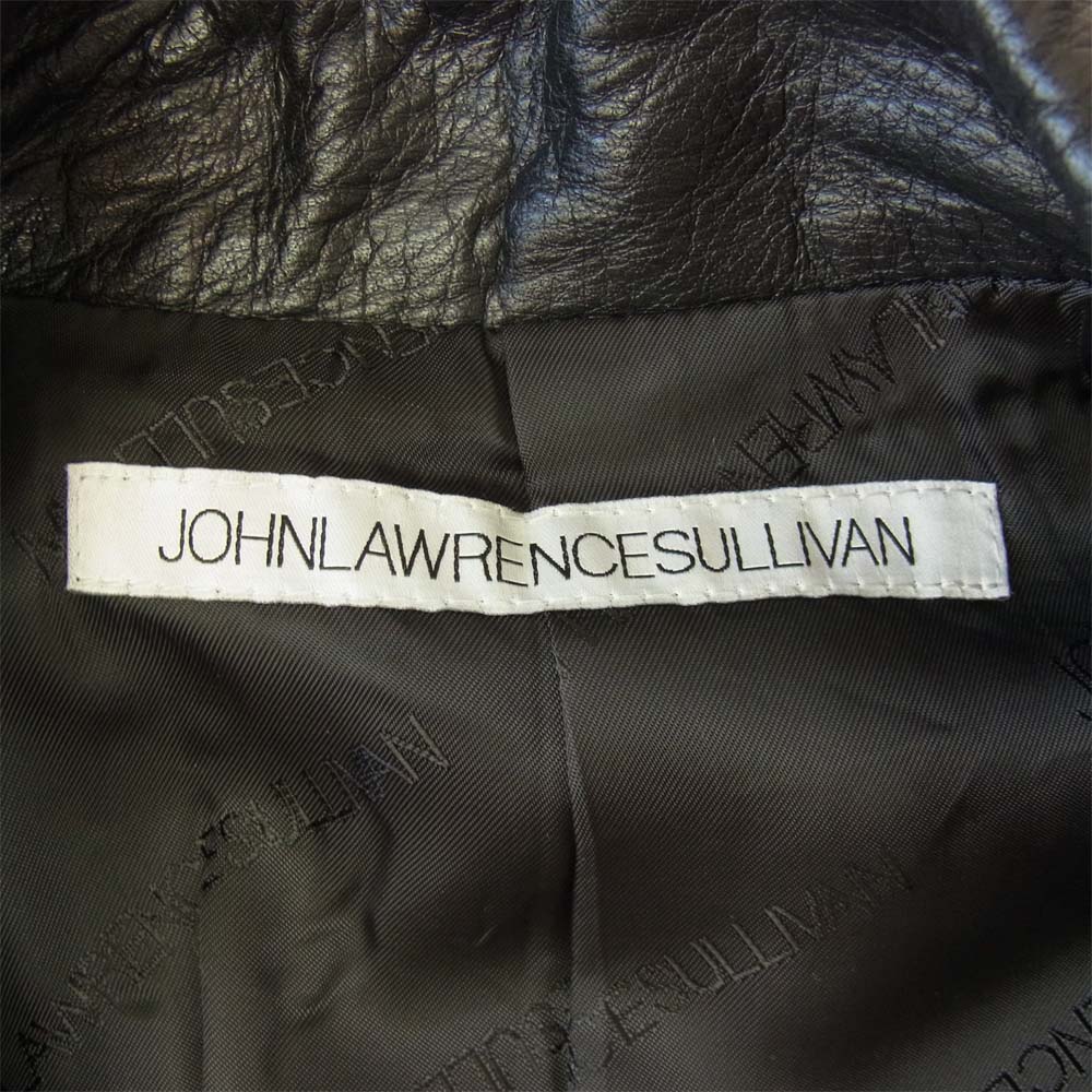 JOHN LAWRENCE SULLIVAN ジョンローレンスサリバン 1B018 16-18 牛革 カウレザー ダブル ライダース ジャケット ブラック系 34【中古】