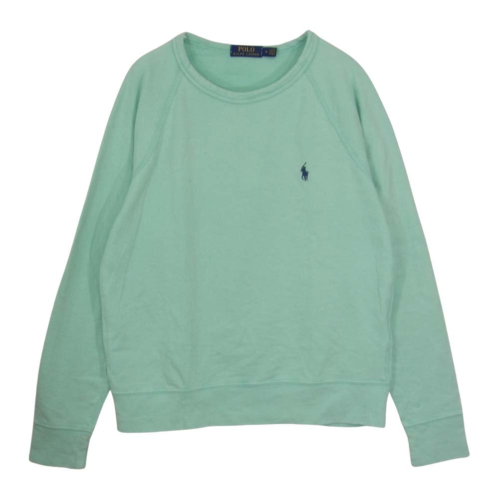 RALPH LAUREN ラルフローレン 国内正規品 ポニー刺繍 クルーネック スウェット ライトグリーン系 M【中古】