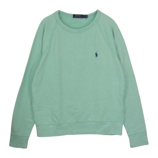 RALPH LAUREN ラルフローレン 国内正規品 ポニー刺繍 クルーネック スウェット ライトグリーン系 M【中古】