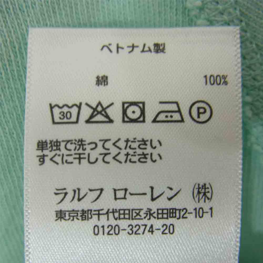 RALPH LAUREN ラルフローレン 国内正規品 ポニー刺繍 クルーネック スウェット ライトグリーン系 M【中古】