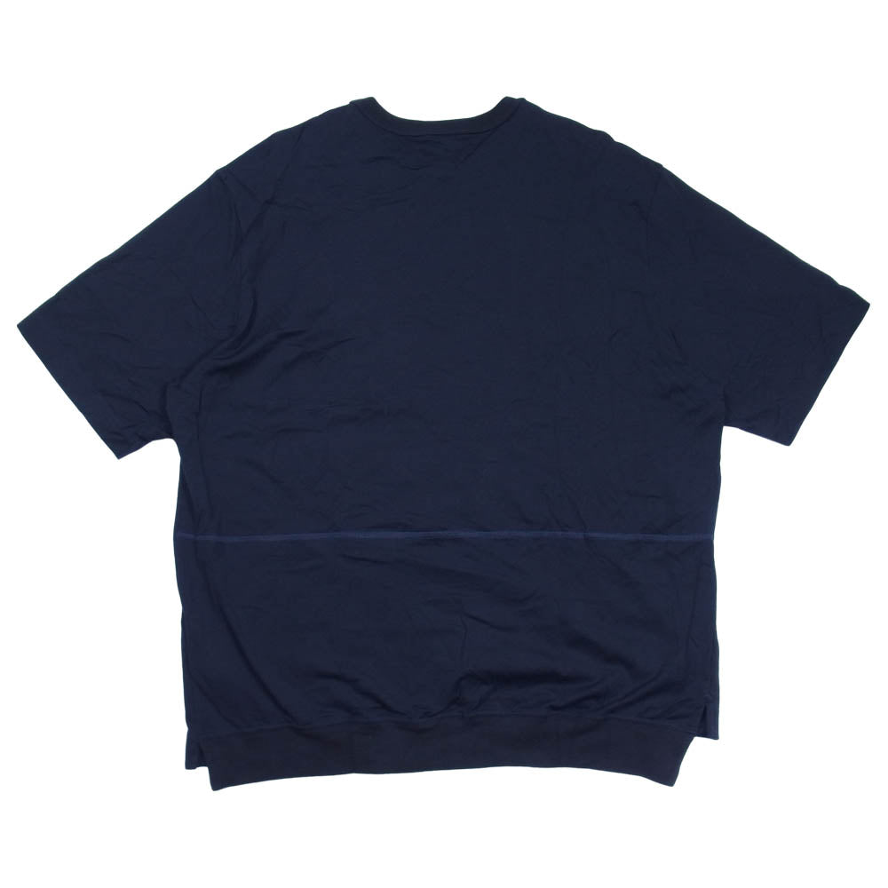 LOUIS VUITTON ルイ・ヴィトン 18AW HFY06W 国内正規品 Printed Patchwork Oversize Tee プリント パッチワーク 半袖 Tシャツ ネイビー系 M【中古】