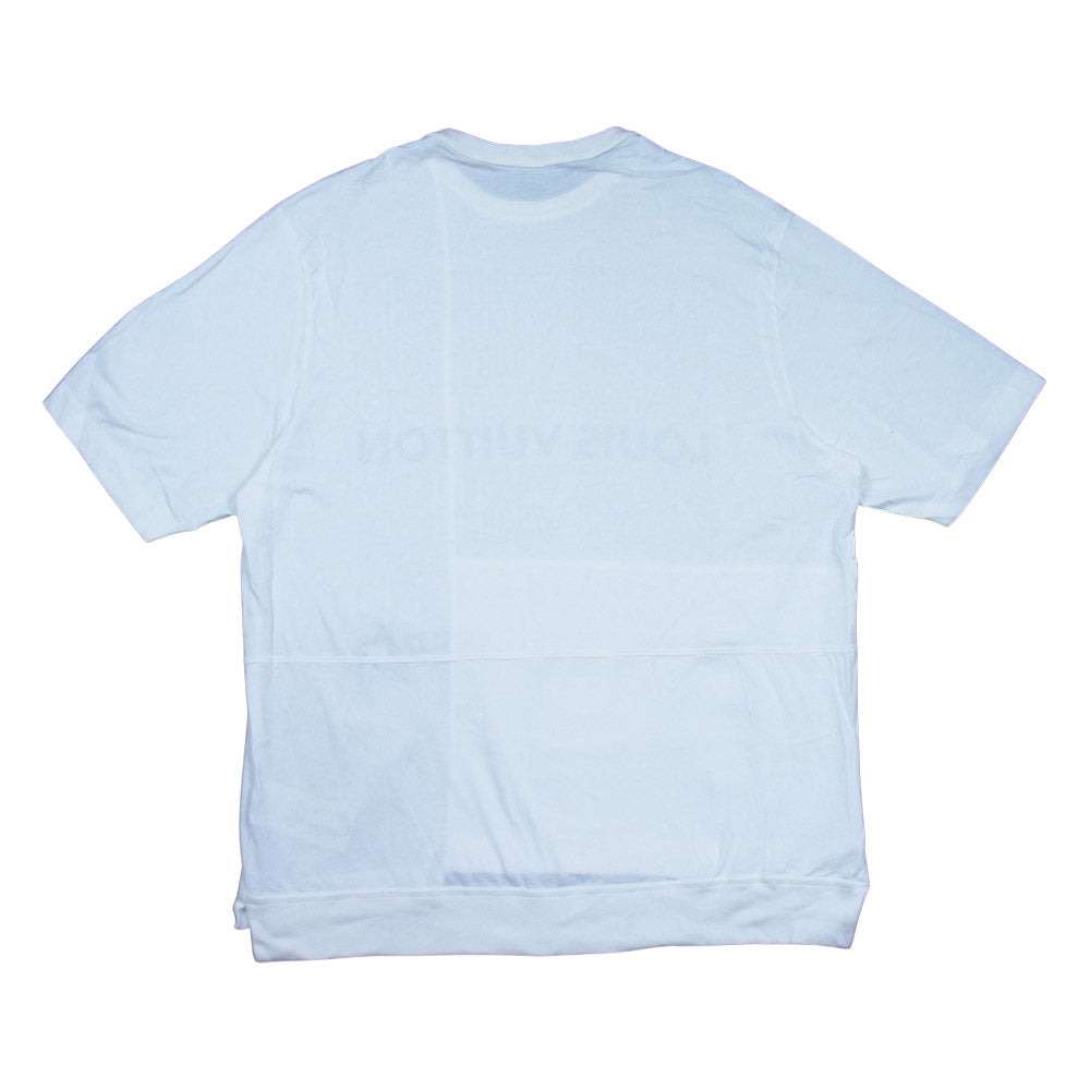LOUIS VUITTON ルイ・ヴィトン 18AW HFY06W 国内正規品 Printed Patchwork Oversize Tee プリント パッチワーク 半袖Tシャツ ホワイト系 M【中古】