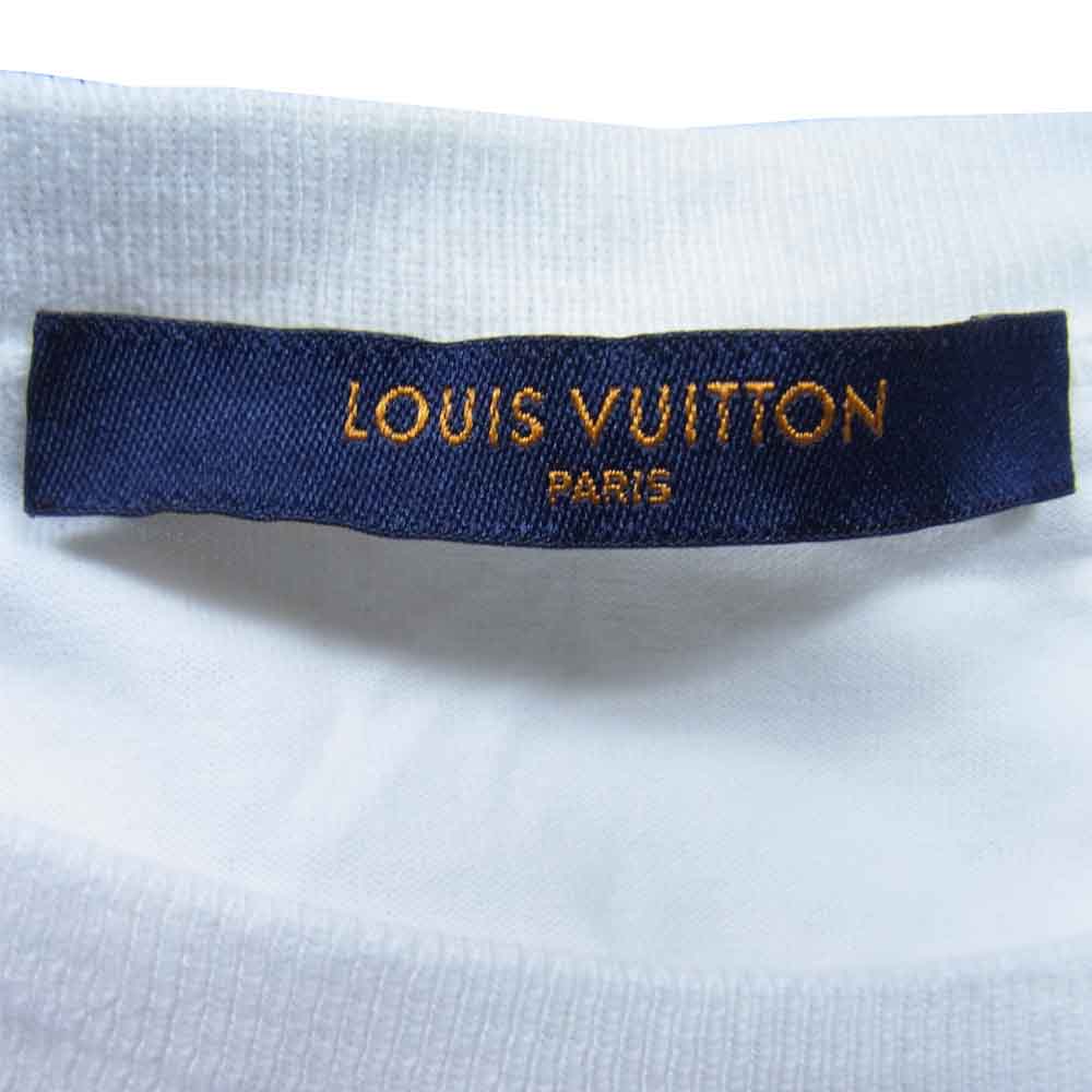 LOUIS VUITTON ルイ・ヴィトン 18AW HFY06W 国内正規品 Printed Patchwork Oversize Tee プリント パッチワーク 半袖Tシャツ ホワイト系 M【中古】