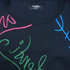 FENDI フェンディ 21AW FY0936 AH0V 国内正規品 ARTIST ALLOVER TEE マルチ レタリング ロゴ クルーネック ジャージー 半袖 Tシャツ ブラック系【中古】