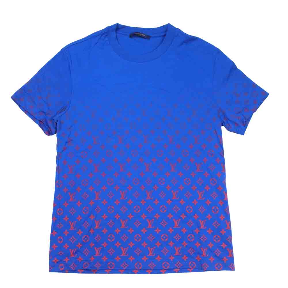 LOUIS VUITTON ルイ・ヴィトン 21AW 1A8WMR 国内正規品 LVSE モノグラム グラディエント プリント 半袖 Tシャツ ブルー系 L【中古】