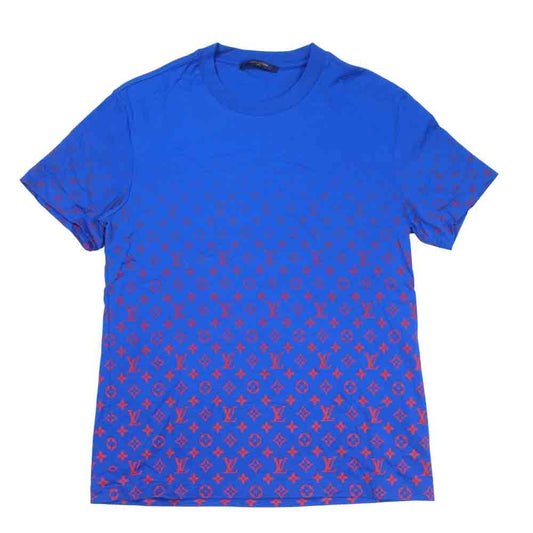 LOUIS VUITTON ルイ・ヴィトン 21AW 1A8WMR 国内正規品 LVSE モノグラム グラディエント プリント 半袖 Tシャツ ブルー系 L【中古】
