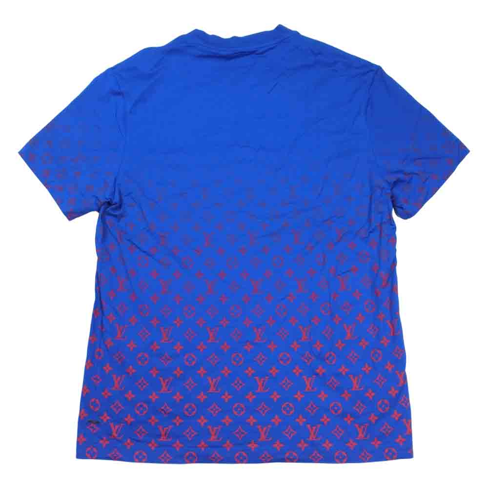 LOUIS VUITTON ルイ・ヴィトン 21AW 1A8WMR 国内正規品 LVSE モノグラム グラディエント プリント 半袖 Tシャツ ブルー系 L【中古】