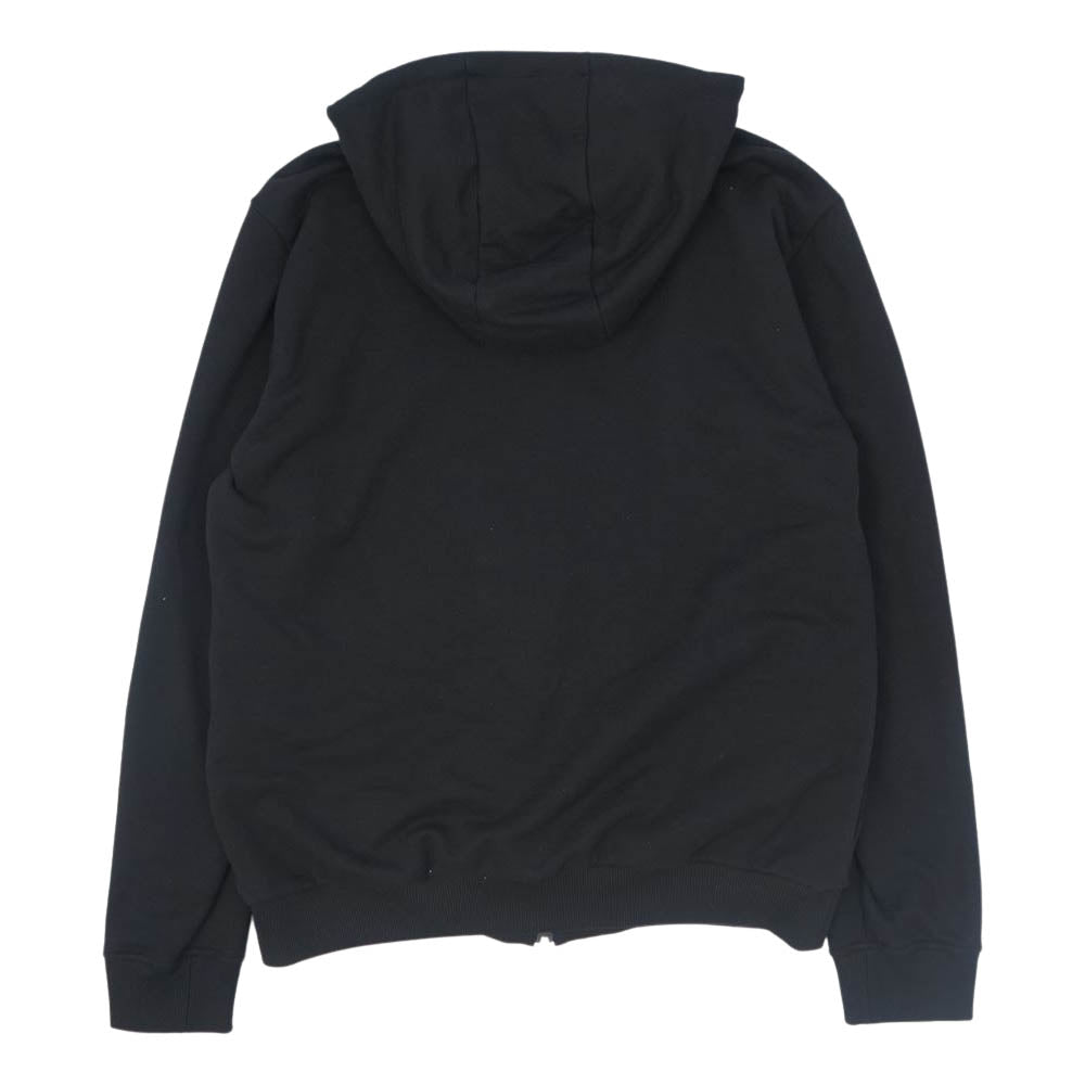 FENDI フェンディ 21AW FY0984 AH0W 国内正規品 ARTIST ALLOVER HOODIE マルチ レタリング ロゴ 刺繍 フルジップ パーカー フーディ ブラック系 XL【中古】