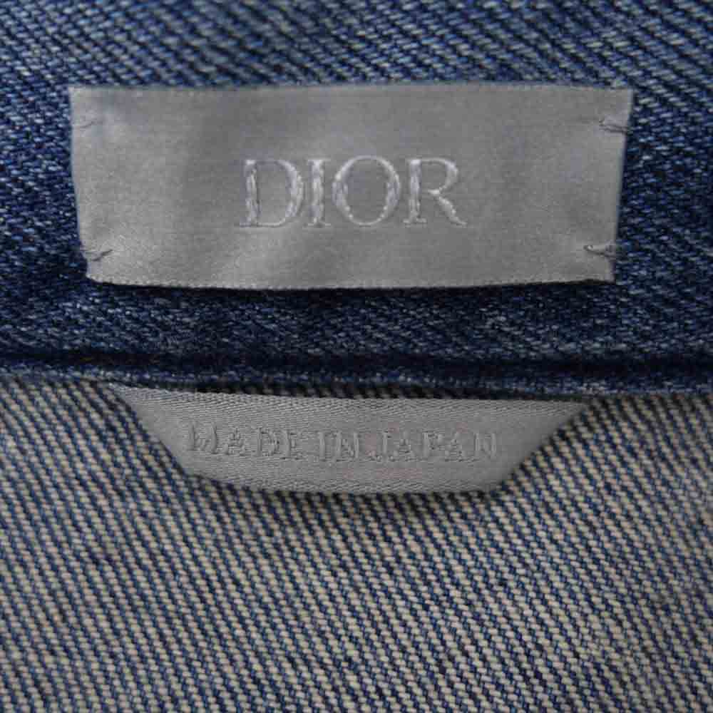 Dior ディオール × Shawn Stussy 国内正規品 20AW 033D491AY988 Bee Denim Jacket ショーン ステューシー ビー デニム ジャケット インディゴブルー系 50【中古】