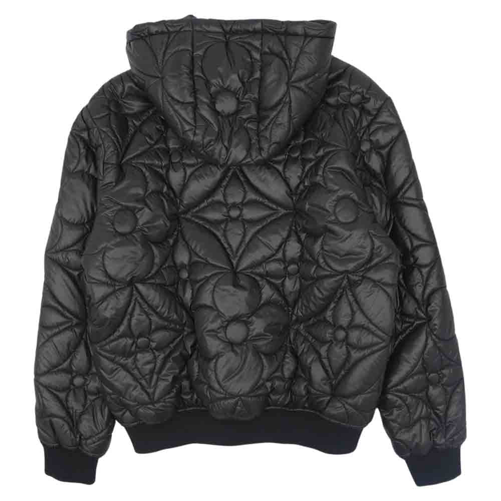 LOUIS VUITTON ルイ・ヴィトン 1A90HM 国内正規品 LVSE モノグラム フラワー キルテッド フーディ ジャケット ブラック系 52【中古】