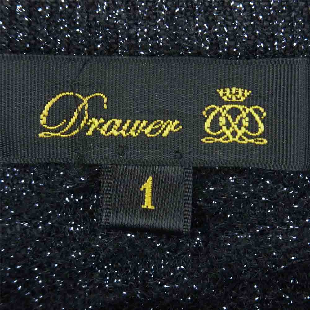 Drawer ドゥロワー 6513-299-0135 ポリエステル ナイロン モヘア混 ウール ラメ糸 ニット 日本製 ブラック系 1【中古】