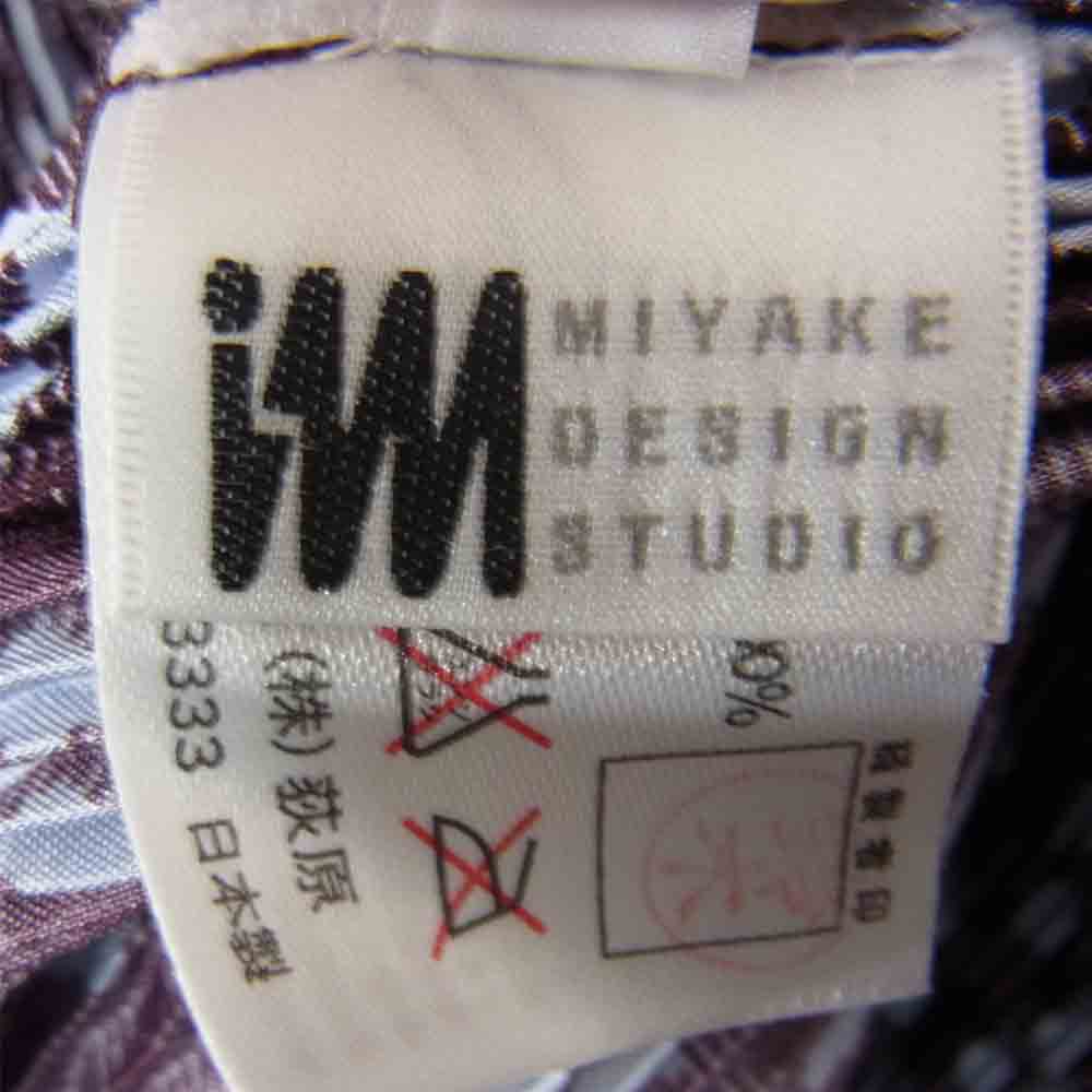 ISSEY MIYAKE イッセイミヤケ im MIYAKE DESIGN STUDIO プリーツ加工 チェック柄 ワンピース パープル系 パープル系 サイズ表記無【中古】