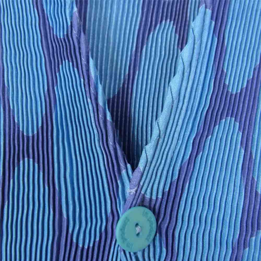 ISSEY MIYAKE イッセイミヤケ im MIYAKE DESIGN STUDIO プリーツ加工 ドット柄 ワンピース ブルー系 サイズ表記無【中古】