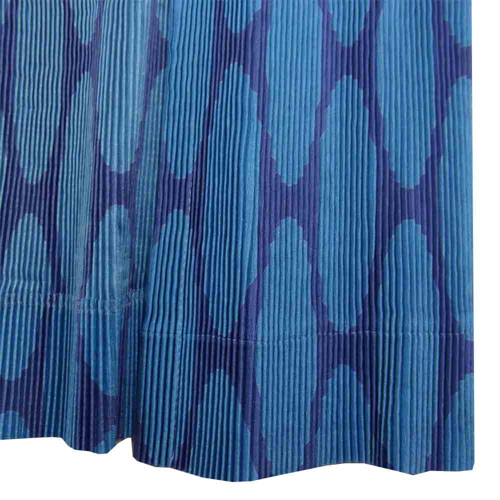 ISSEY MIYAKE イッセイミヤケ im MIYAKE DESIGN STUDIO プリーツ加工 ドット柄 ワンピース ブルー系 サイズ表記無【中古】