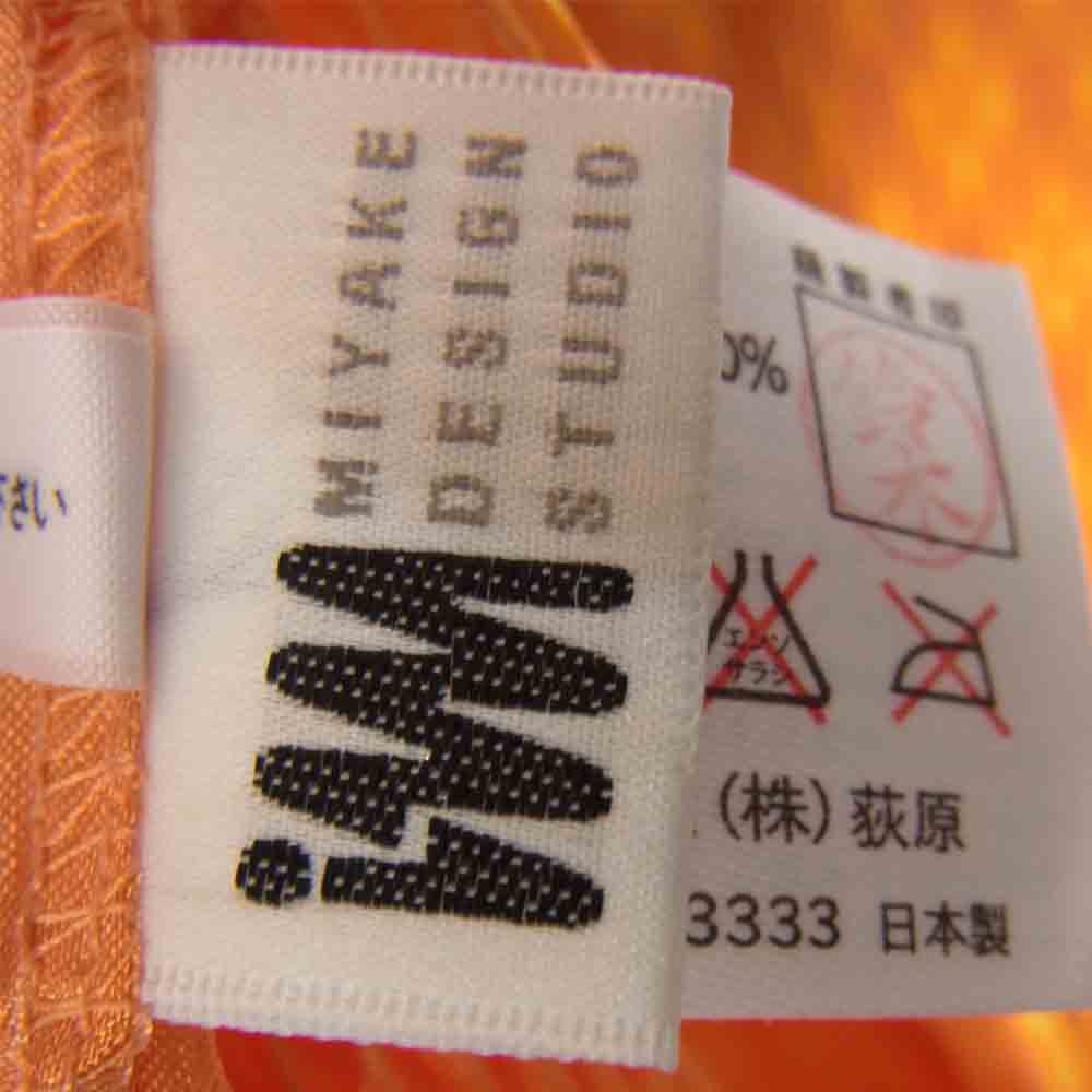 ISSEY MIYAKE イッセイミヤケ im MIYAKE DESIGN STUDIO プリーツ加工 切替 ワンピース チェック柄×オレンジ オレンジ系 サイズ表記無【中古】