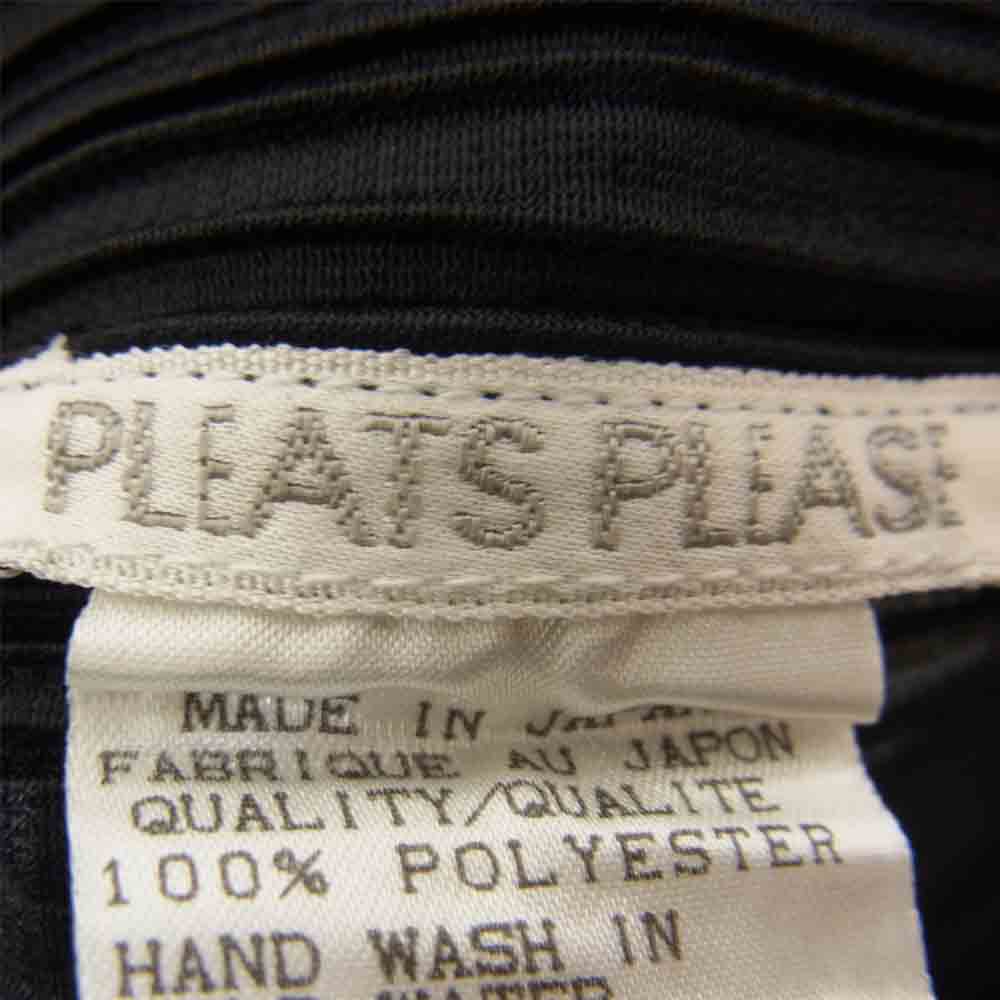 PLEATS PLEASE プリーツプリーズ イッセイミヤケ ISSEY MIYAKE イッセイミヤケ PP78JK404 光沢プリント ハイネック カットソー ブラック系 3【美品】【中古】