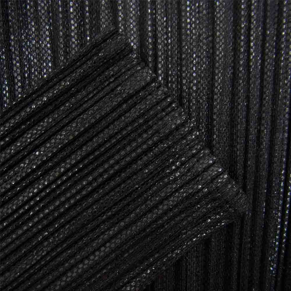 PLEATS PLEASE プリーツプリーズ イッセイミヤケ ISSEY MIYAKE イッセイミヤケ PP78JK404 光沢プリント ハイネック カットソー ブラック系 3【美品】【中古】
