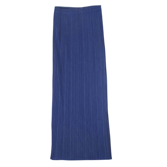PLEATS PLEASE プリーツプリーズ イッセイミヤケ ISSEY MIYAKE イッセイミヤケ PP64-JG524 サイドスリット ラップ ロングスカート ブルー系 2【美品】【中古】