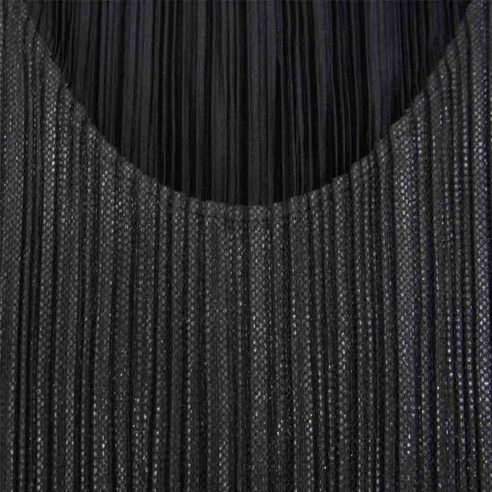 PLEATS PLEASE プリーツプリーズ イッセイミヤケ ISSEY MIYAKE イッセイミヤケ PP78-JH416 光沢プリント ノースリーブ マキシ ワンピース ブラック系 3【美品】【中古】