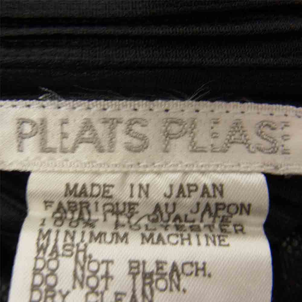 PLEATS PLEASE プリーツプリーズ イッセイミヤケ ISSEY MIYAKE イッセイミヤケ PP78-JH416 光沢プリント ノースリーブ マキシ ワンピース ブラック系 3【美品】【中古】