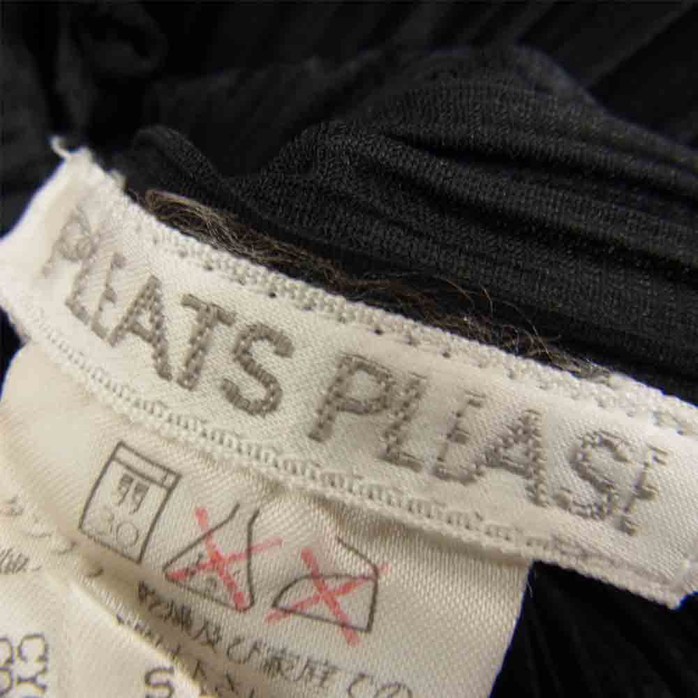 PLEATS PLEASE プリーツプリーズ イッセイミヤケ ISSEY MIYAKE イッセイミヤケ PP04-JH632 プリーツ加工 ハイネック マキシ ワンピース ブラック系 3【美品】【中古】