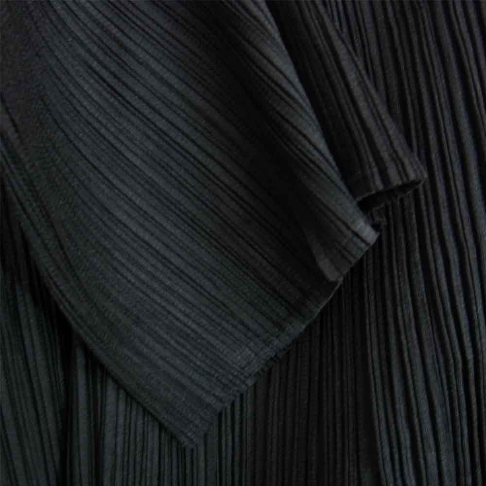 PLEATS PLEASE プリーツプリーズ イッセイミヤケ ISSEY MIYAKE イッセイミヤケ PP84-J0699 横プリーツ ボレロ カーディガン ブラック系 3【美品】【中古】