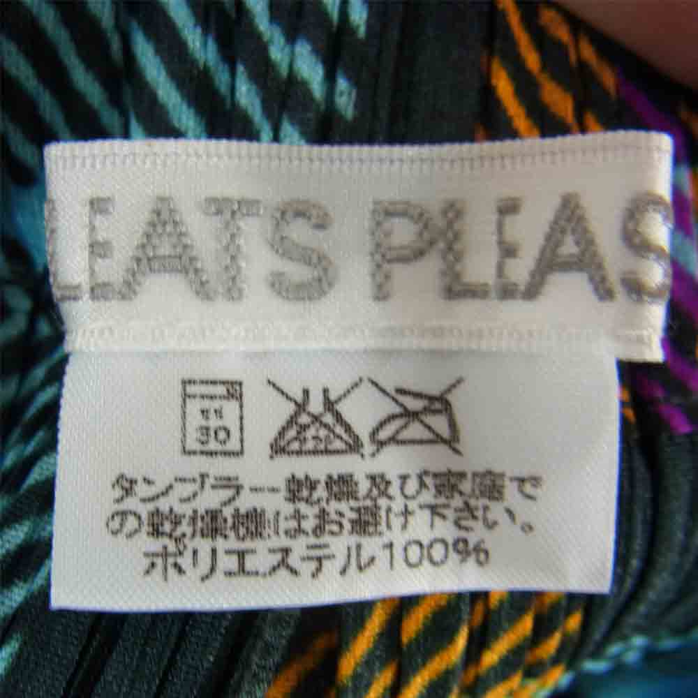PLEATS PLEASE プリーツプリーズ イッセイミヤケ ISSEY MIYAKE イッセイミヤケ PP14-JG366 プリーツ加工 チェック ロング プリーツスカート マルチカラー系 2【美品】【中古】