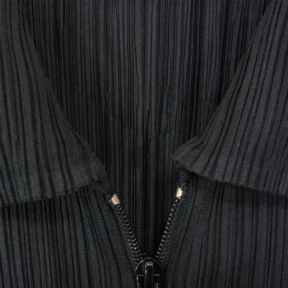 PLEATS PLEASE プリーツプリーズ イッセイミヤケ ISSEY MIYAKE イッセイミヤケ PP04-JA360 プリーツ加工 ダブルジップ マキシ ロングコート ブラック系 3【美品】【中古】