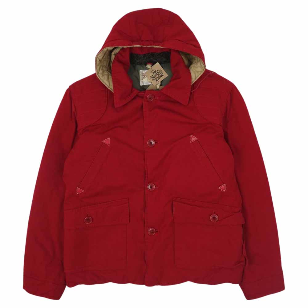 TENDERLOIN テンダーロイン T-HUNTING DOWN JKT ハンティング ダウンジャケット フード付き レッド系 S【極上美品】【中古】