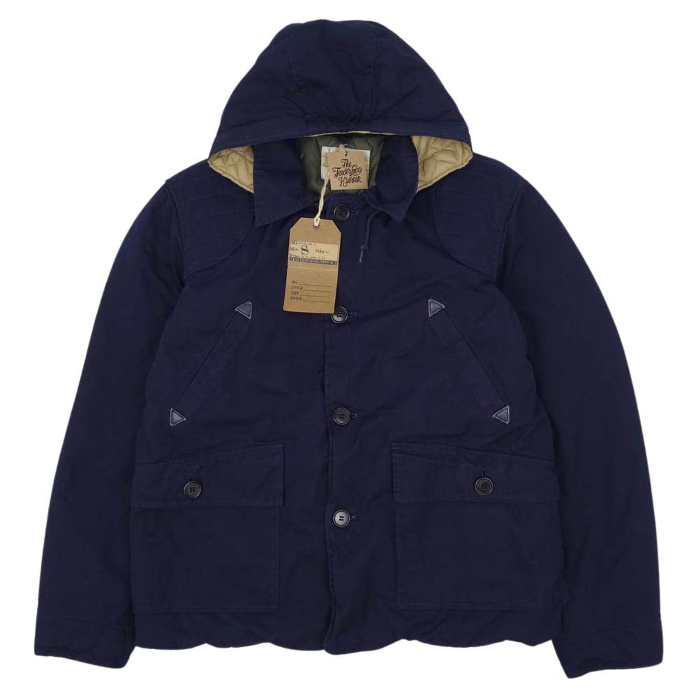 TENDERLOIN テンダーロイン T-HUNTING DOWN JKT ハンティング ダウンジャケット フード付き ネイビー ダークネイビー系 S【美品】【中古】