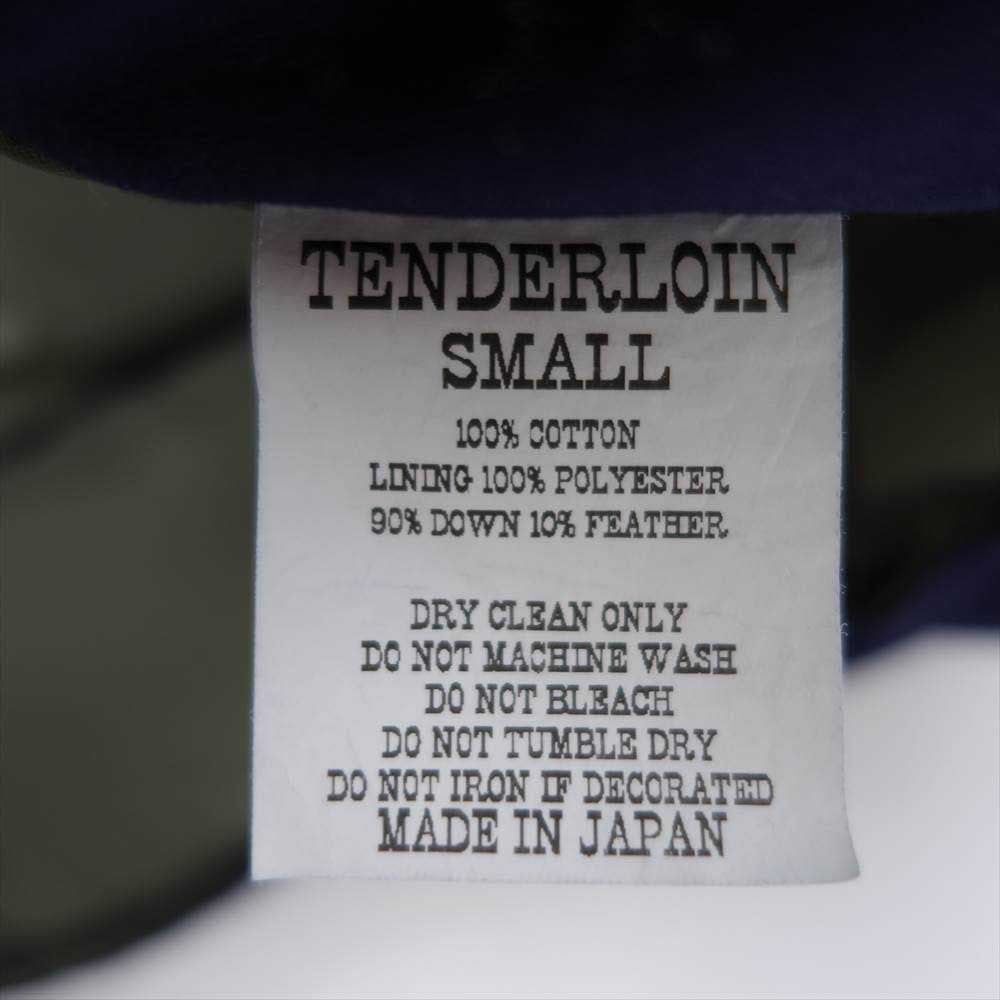 TENDERLOIN テンダーロイン T-HUNTING DOWN JKT ハンティング ダウンジャケット フード付き ネイビー ダークネイビー系 S【美品】【中古】