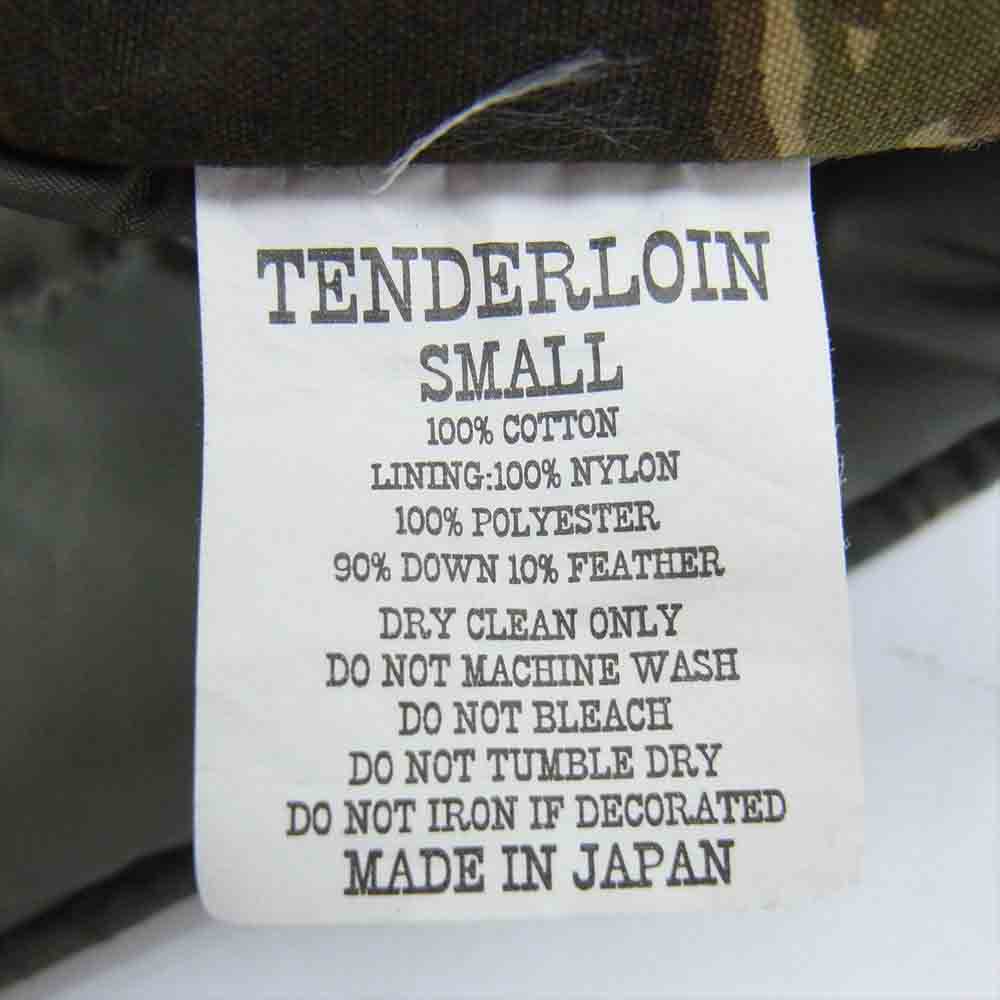 TENDERLOIN テンダーロイン T-HUNTING DOWN JKT ハンティング ダウンジャケット フード付き カモフラ柄 S【中古】