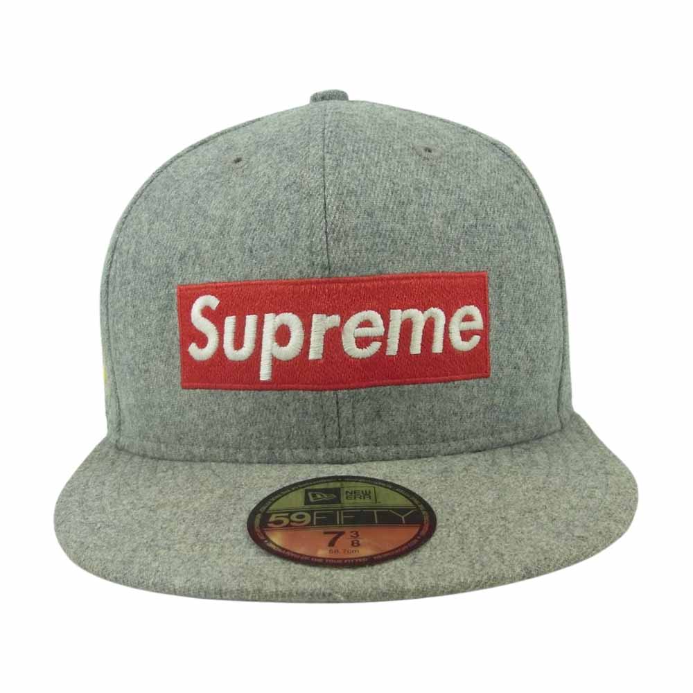 Supreme シュプリーム 12SS New Era National Champion Box Logo Cap ナショナル チャンピオン ボックスロゴ キャップ 帽子 グレー系 58.7cm【中古】