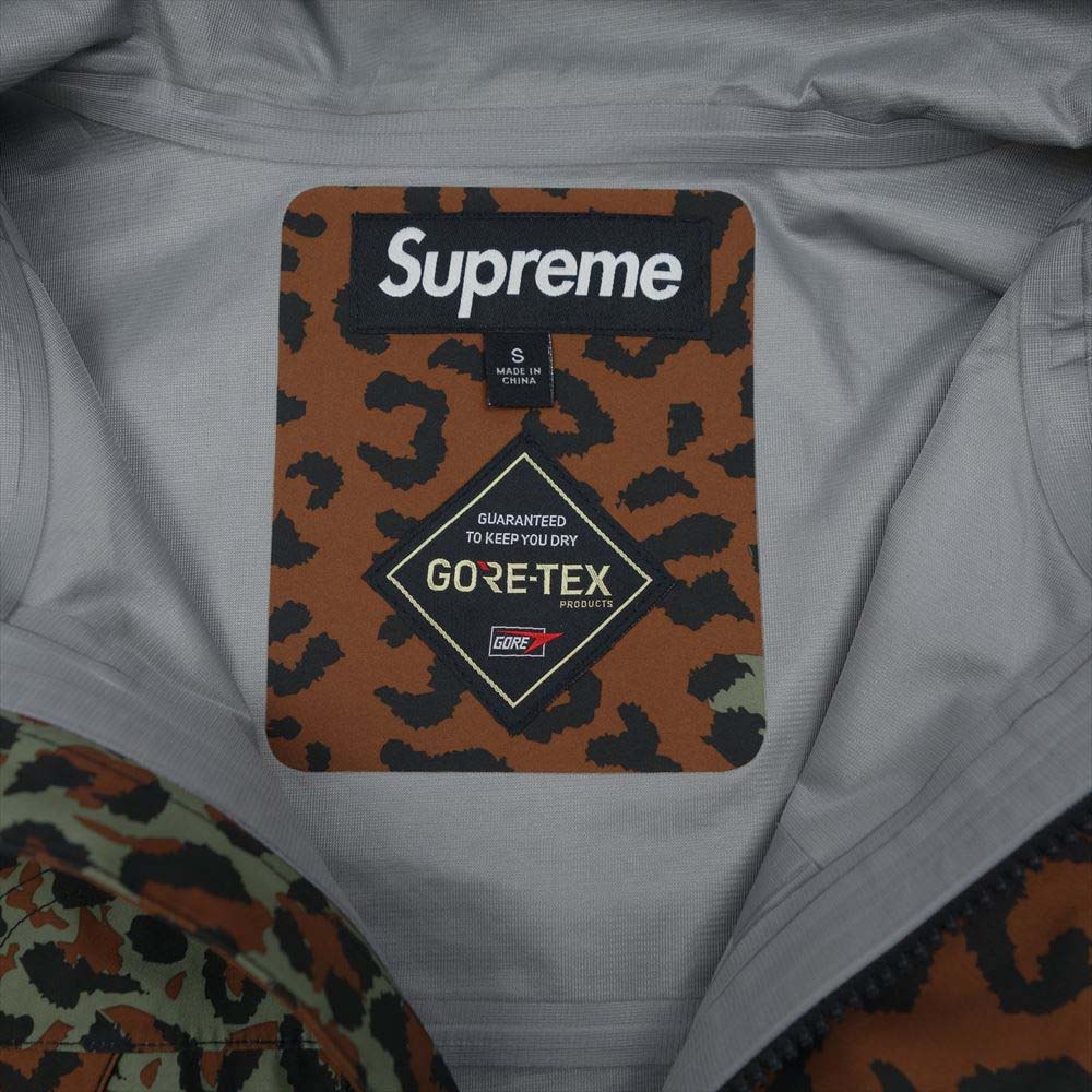Supreme シュプリーム 19AW GORE-TEX TAPED SEAM JACKET ゴアテックス レオパード柄 ジャケット ブラウン系 S【中古】