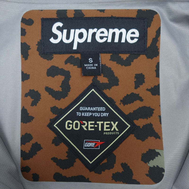 Supreme シュプリーム 19AW GORE-TEX TAPED SEAM JACKET ゴアテックス レオパード柄 ジャケット ブラウン系  S【中古】