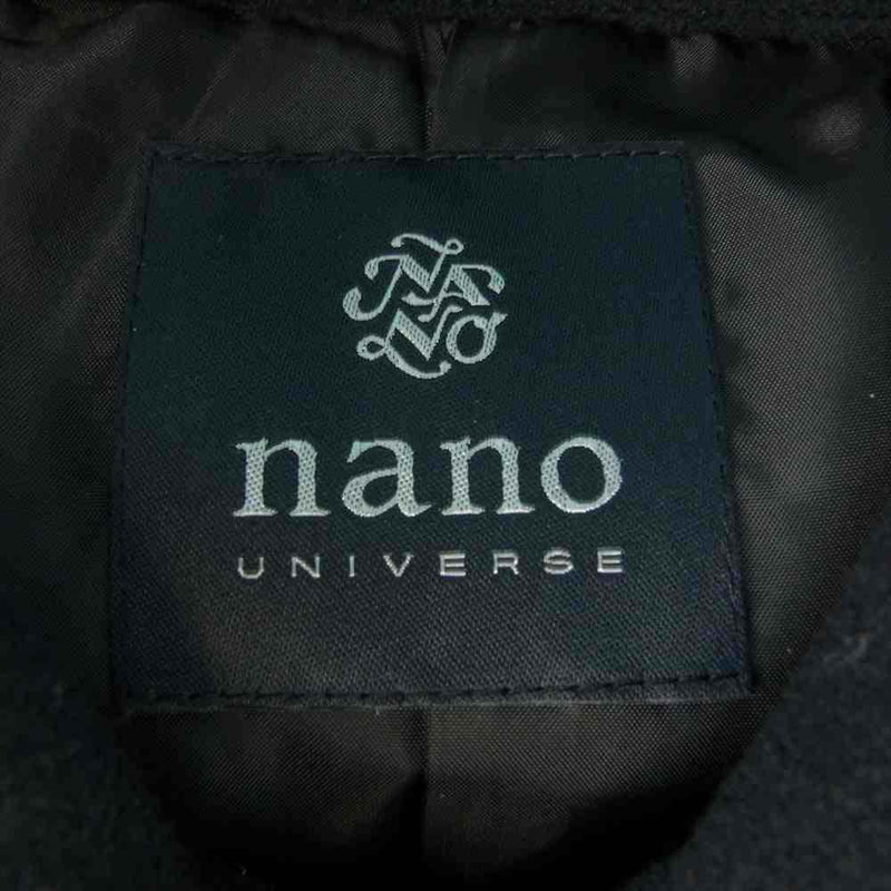 nano universe ナノユニバース 丸襟 ウール メルトン ジャケット ダークネイビー系 M【中古】