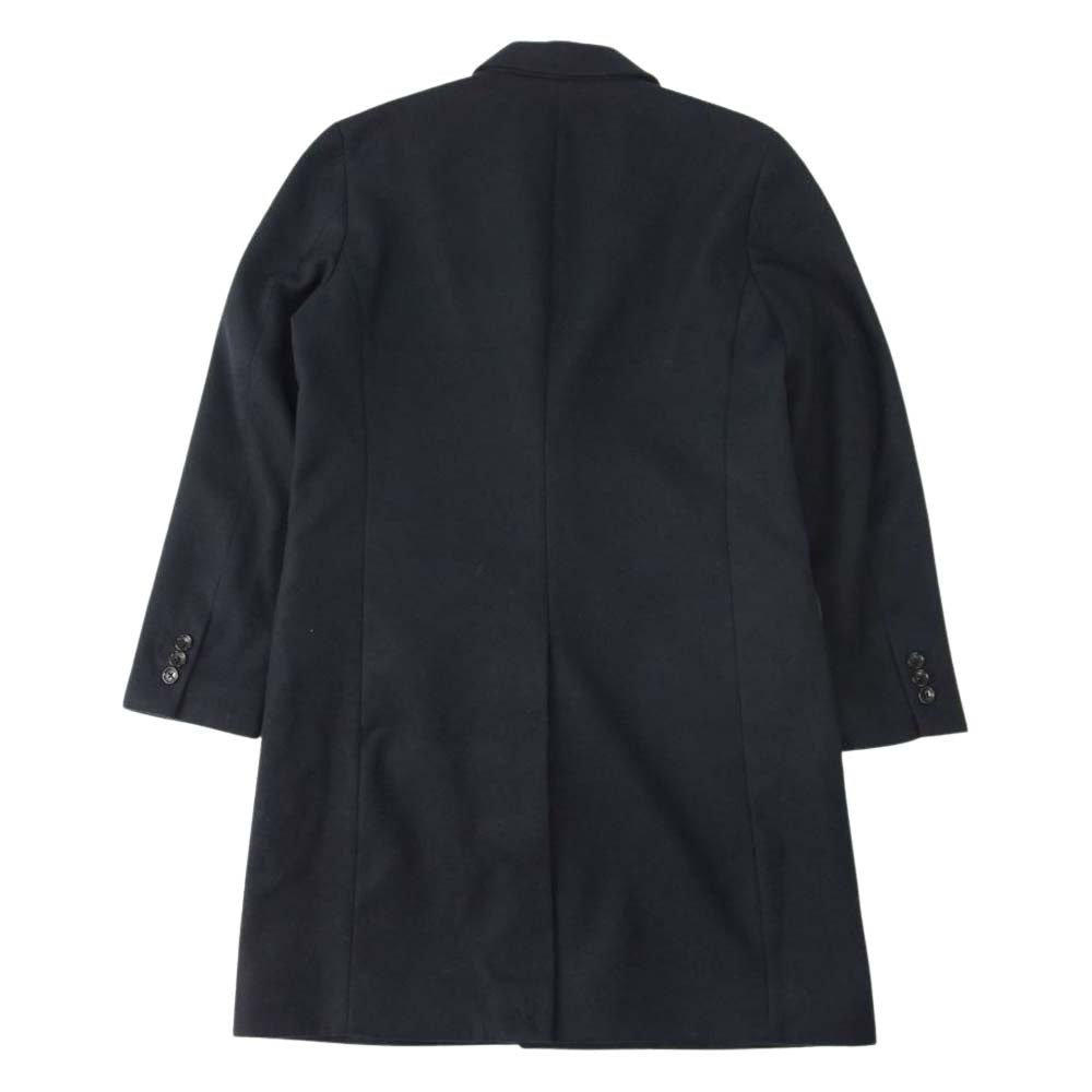 nano universe ナノユニバース ピークドラペル ウール チェスター コート ネイビー系 S【中古】
