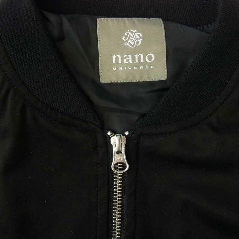 nano universe ナノユニバース ジップアップ ブルゾン ブラック系 XL【中古】