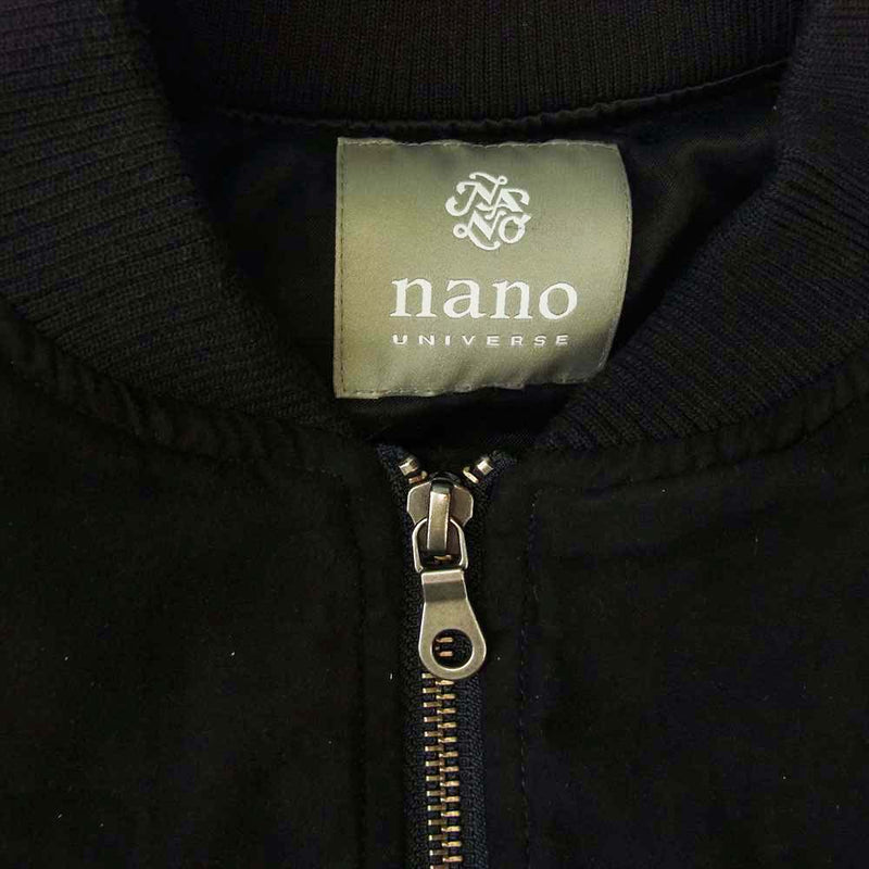 nano universe ナノユニバース ジップアップ ボンバー ジャケット ブラック系 M【中古】