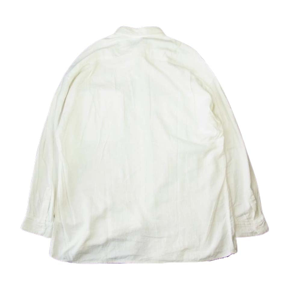 グルメジーンズ シルク混 ネップ加工 オーバーサイズ シャツ ホワイト系 2【中古】