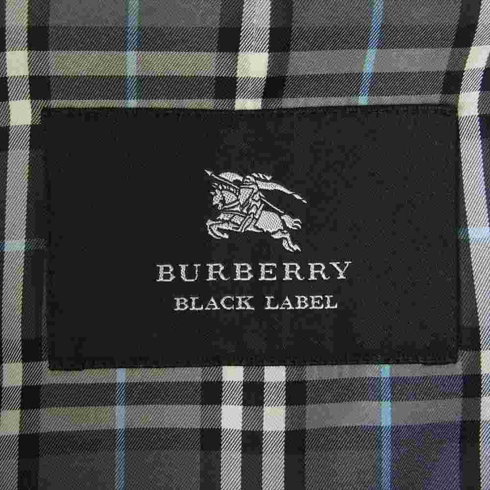 BURBERRY BLACK LABEL バーバリーブラックレーベル 裏地ノヴァチェック ナイロン ステンカラーコート ブラック系 M【中古】