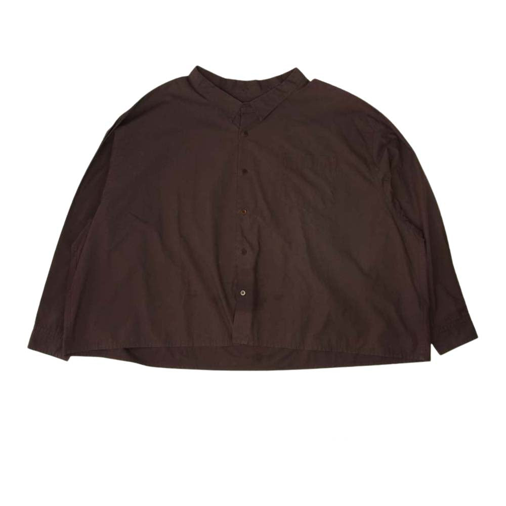 フーワット 5X SHIRT SHORT LENGTH LONG SLEEVE 5XL ビッグシルエット ショートレングス 長袖 シャツ エンジ系【中古】