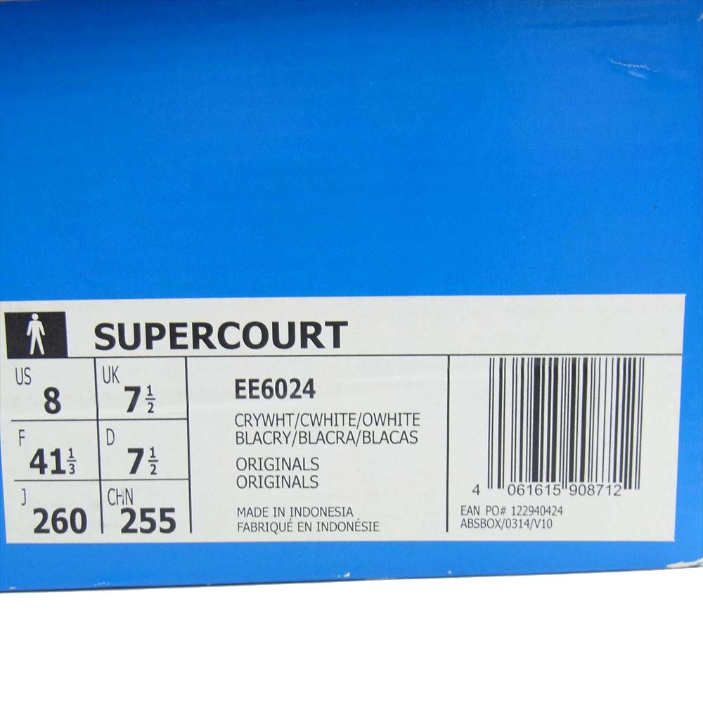 adidas アディダス EE6024 supercourt スーパーコート ホワイト系 26㎝【新古品】【未使用】【中古】