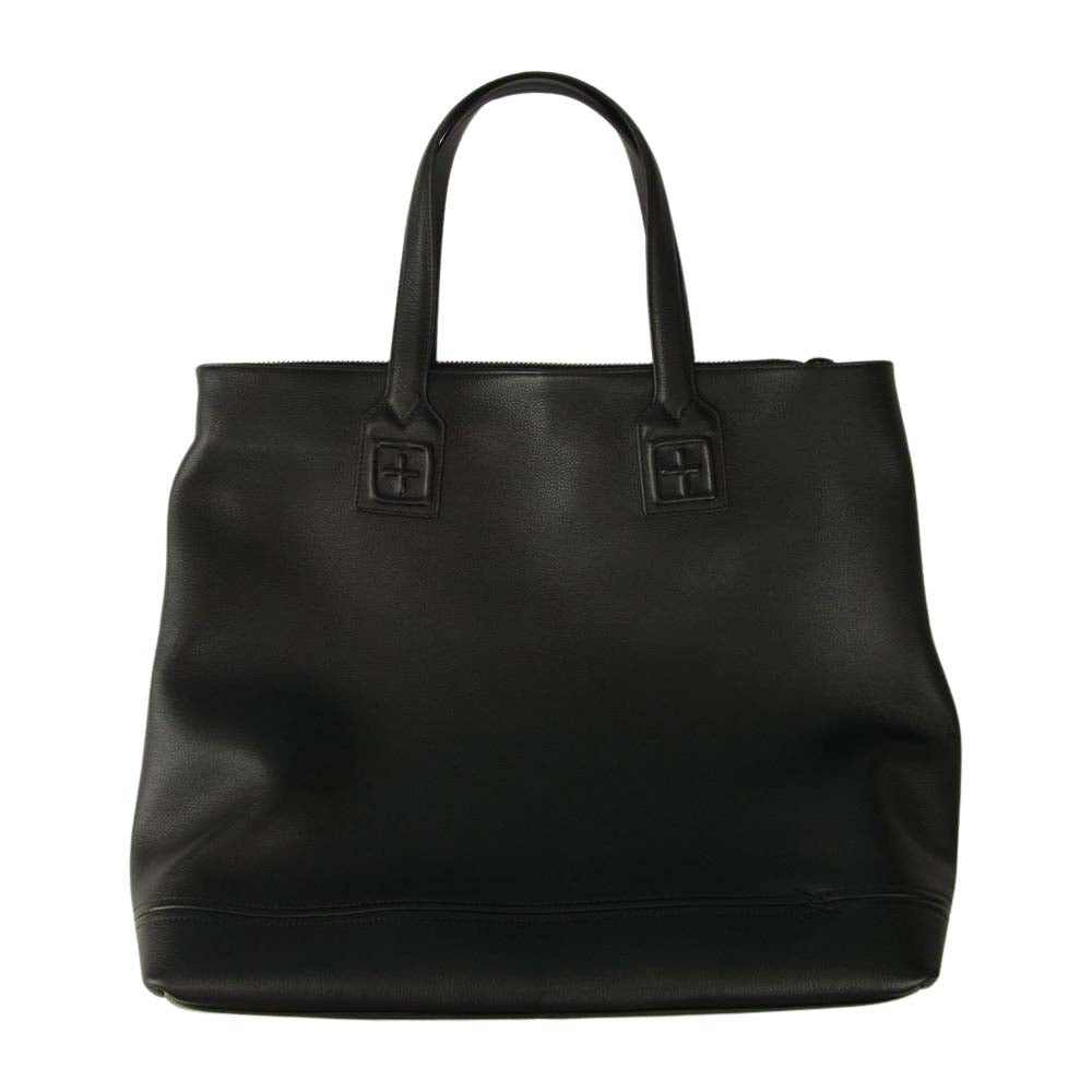 スビ 未使用品 カーフレザー 2way ショルダー トートバッグ ブラック系【極上美品】【中古】