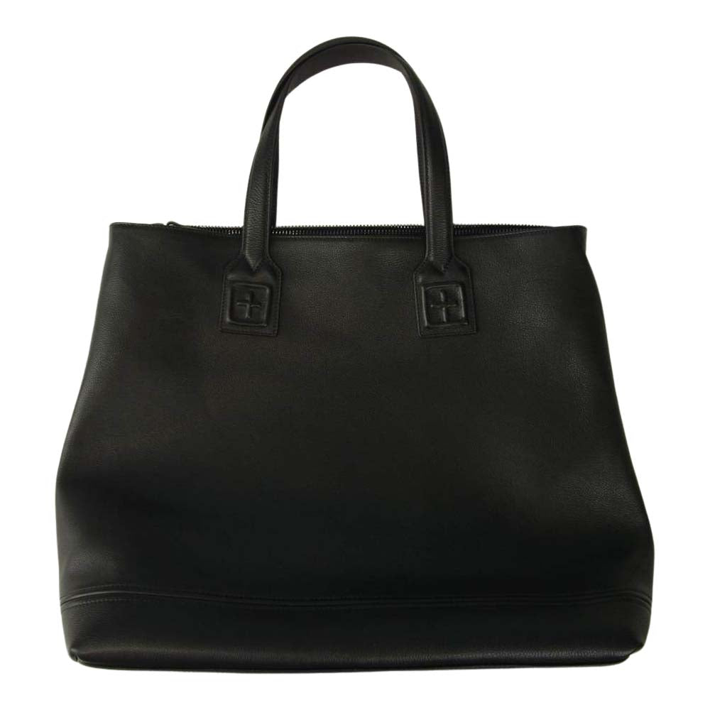 スビ 未使用品 カーフレザー 2way ショルダー トートバッグ ブラック系【極上美品】【中古】