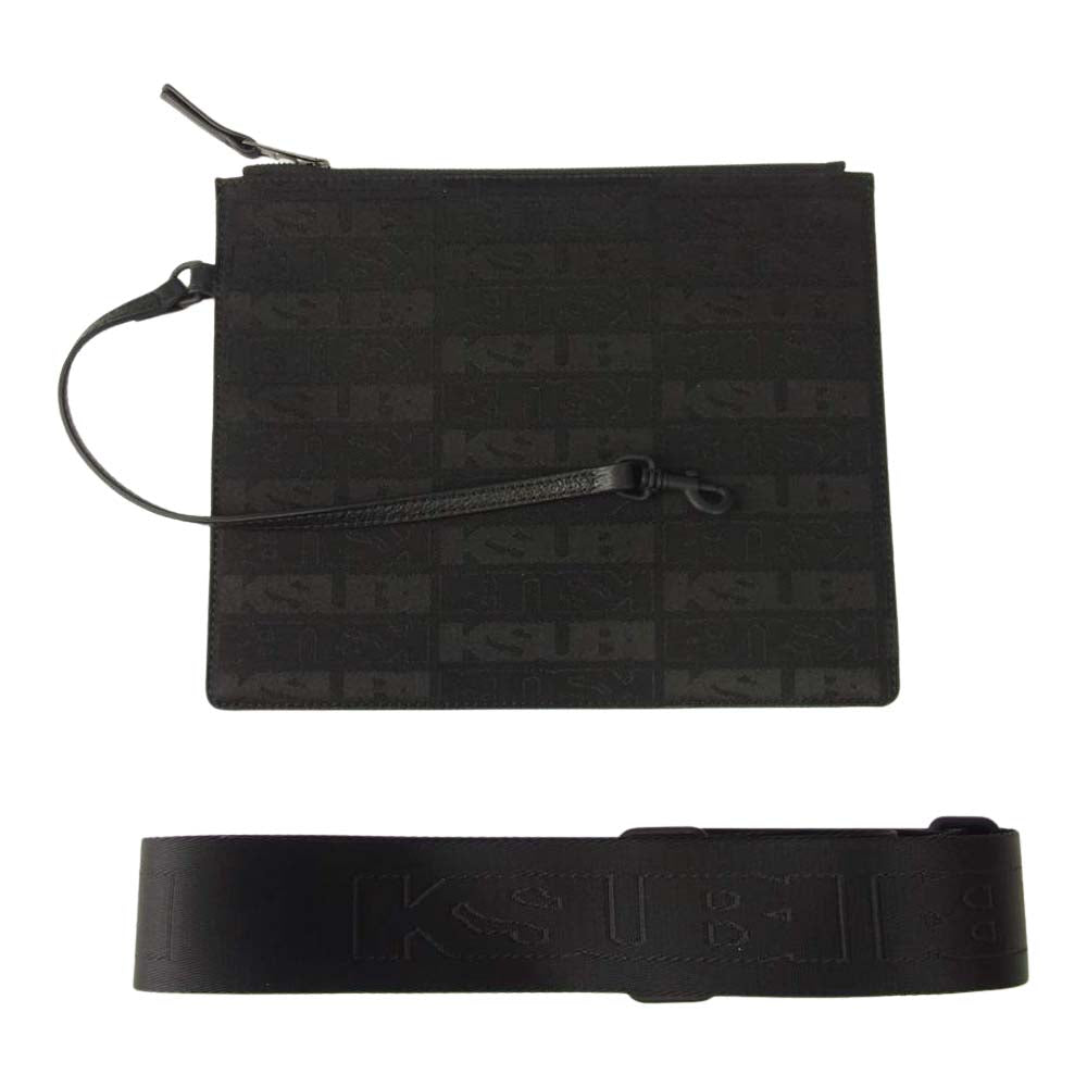 スビ 未使用品 カーフレザー 2way ショルダー トートバッグ ブラック系【極上美品】【中古】