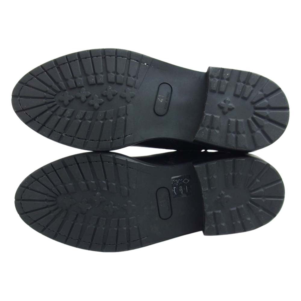 ANN DEMEULEMEESTER アンドゥムルメステール 20024204 サイドジップ レザー ヒール ブーツ ブラック系 41【美品】【中古】