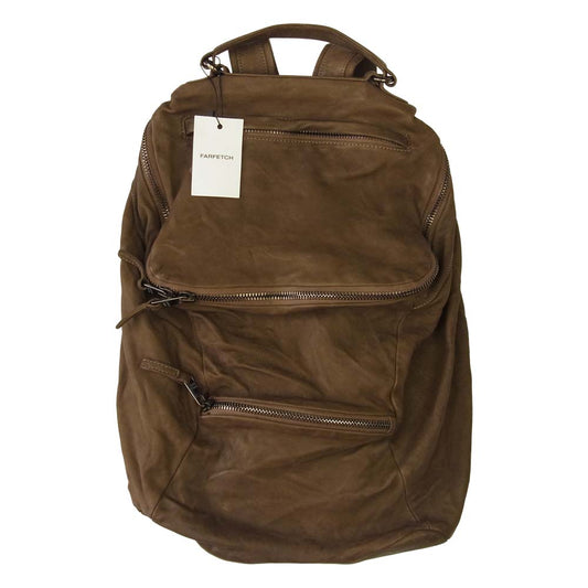 GIORGIO BRATO ジョルジオブラット レザー リュック バックパック ブラウン系【新古品】【未使用】【中古】